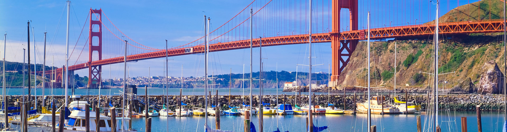 Golden Gate Bridge and sailboats