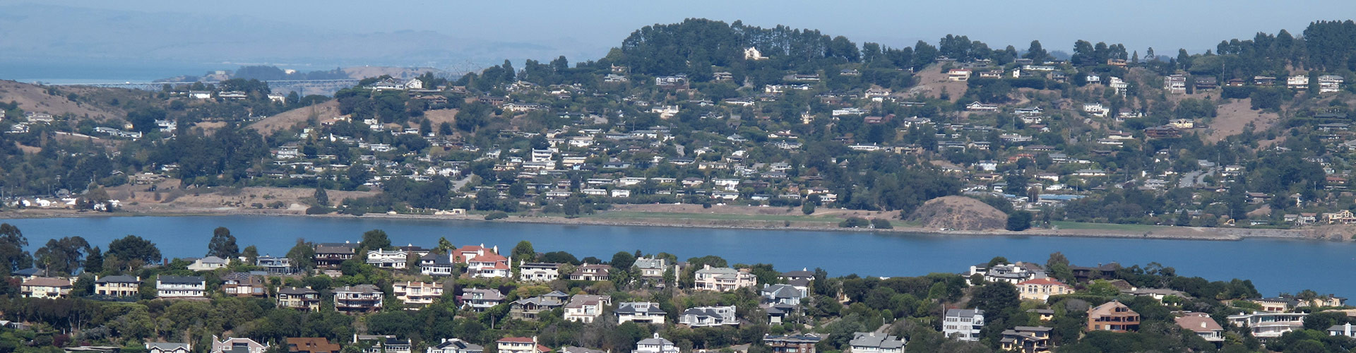 Belvedere homes near the water