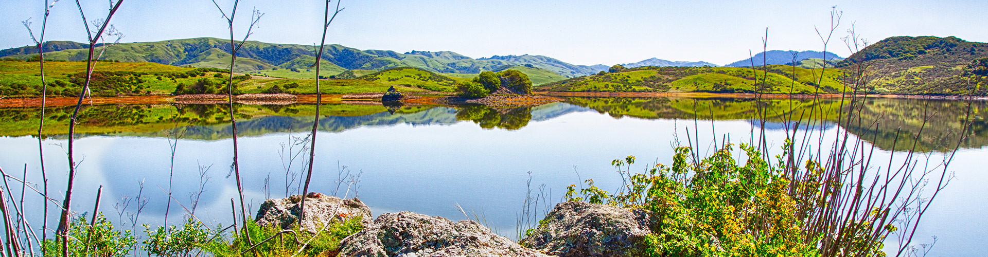 Calm waters on Nicasio Reservoir
